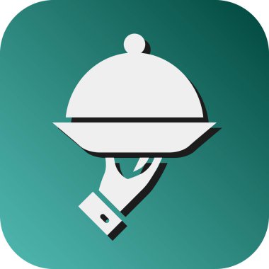 Kişisel ve Ticari Kullanım İçin Tabak Vektörü Glyph Gradyan Arkaplan Simgesi Sunuluyor