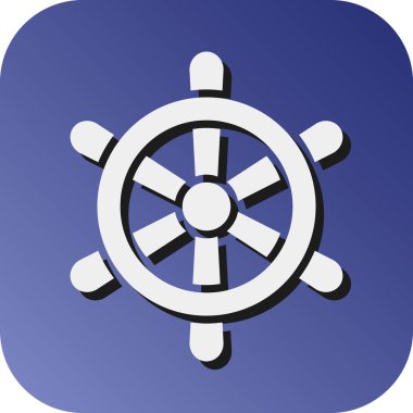 Kişisel ve ticari kullanım için Dümen Vektörü Glyph Gradyan Arkaplan Simgesi