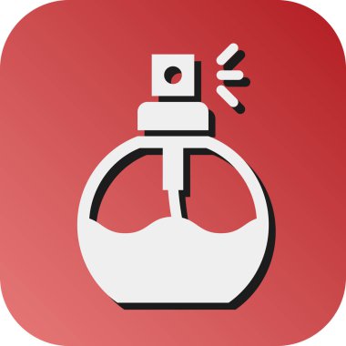 Kişisel ve Ticari Kullanım İçin Parfüm Şişesi Vektör Kabartma Gradyan Arkaplan Simgesi