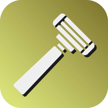 Kişisel ve Ticari Kullanım İçin Tıraş Usturası Vektörü Glyph Gradyan Arkaplan Simgesi