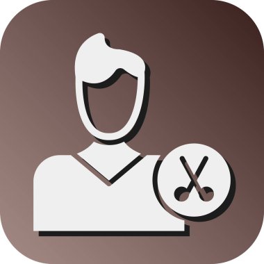 Kişisel ve ticari kullanım için Berber Vektörü Glyph Gradyan Arkaplan Simgesi