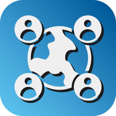 Kişisel ve Ticari Kullanım İçin Bağlı Vektör Gradyan Arkaplan Simgesi