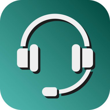 Kişisel ve ticari kullanım için Kulaklık Vektörü Glyph Gradyan Arkaplan Simgesi