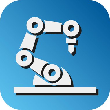 Kişisel ve Ticari Kullanım İçin Robotik Kol Vektörü Gradyan Arkaplan Simgesi