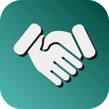 Kişisel ve Ticari Kullanım İçin El sıkışma Vektörü Glyph Gradyan Arkaplan Simgesi