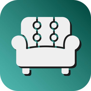 Kişisel ve ticari kullanım için Kanepe Vektörü Glyph Gradyan Arkaplan Simgesi