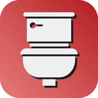 Kişisel ve ticari kullanım için Tuvalet Vektörü Kabartma Gradyan Arkaplan Simgesi