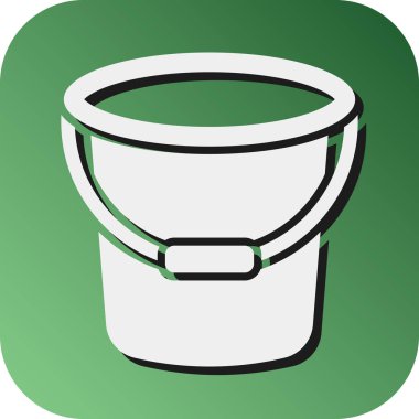 Kişisel ve Ticari Kullanım için Kova Vektörü Glyph Gradyan Arkaplan Simgesi