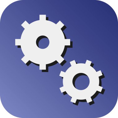 Kişisel ve ticari kullanım için Gears Vektörü Glyph Gradyan Arkaplan Simgesi