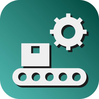 Kişisel ve Ticari Kullanım için Üretim Vektörü Glyph Gradyan Arkaplan Simgesi