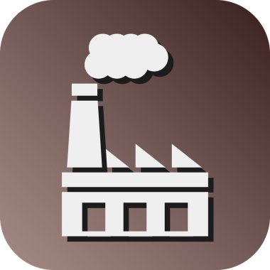 Kişisel ve ticari kullanım için Endüstri Vektörü Glyph Gradyan Arkaplan Simgesi