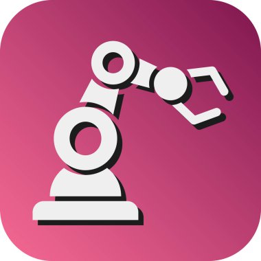 Kişisel ve Ticari Kullanım İçin Mekanik Kol Vektörü Gradyan Arkaplan Simgesi