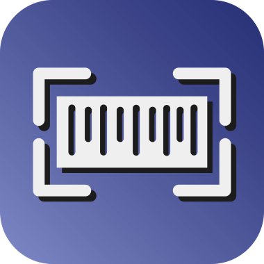 Kişisel ve ticari kullanım için barkod vektörü Glyph Gradyan Arkaplan Simgesi