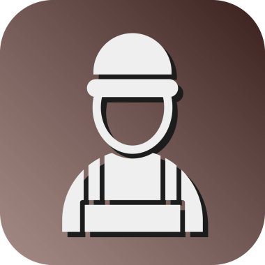 Kişisel ve ticari kullanım için İşçi Vektörü Glyph Gradyan Arkaplan Simgesi