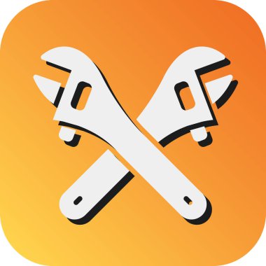 Kişisel ve Ticari Kullanım İçin Çapraz Anahtarlı Vektör Gradyan Arkaplan Simgesi