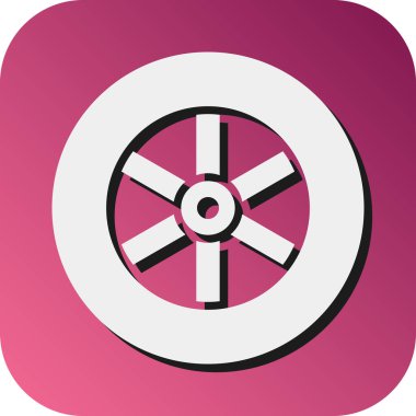 Kişisel ve ticari kullanım için Tekerlek Vektörü Glyph Gradyan Arkaplan Simgesi