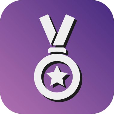 Kişisel ve ticari kullanım için Madalya Vektörü Glyph Gradyan Arkaplan Simgesi