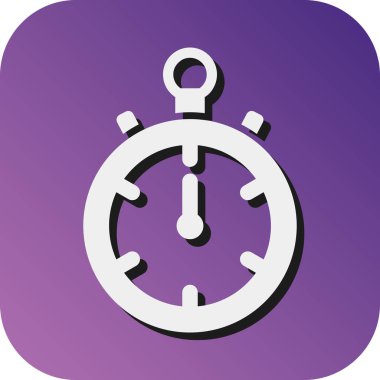 Kişisel ve Ticari Kullanım İçin Stopwatch Vektör Gradyan Arkaplan Simgesi