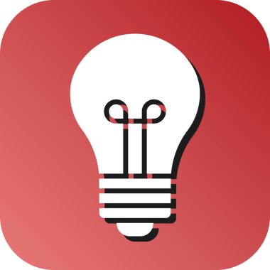 Kişisel ve ticari kullanım için Ampul Vektörü Glyph Gradyan Arkaplan Simgesi