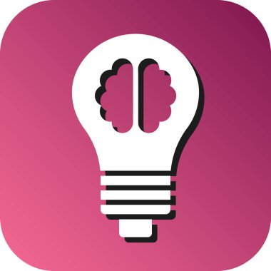 Kişisel ve Ticari Kullanım İçin Fikir Vektörü Glyph Gradyan Arkaplan Simgesi