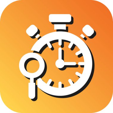 Kişisel ve ticari kullanım için Zaman İzleme Vektörü Glyph Gradyan Arkaplan Simgesi