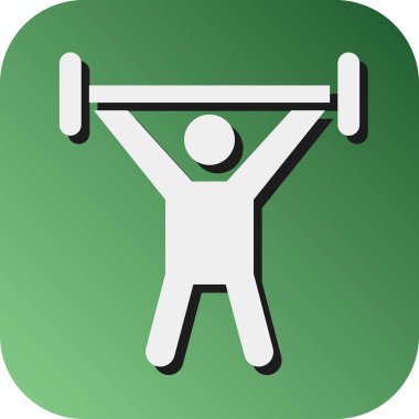 Kişisel ve ticari kullanım için Halter Vektörü Glyph Gradyan Arkaplan Simgesi