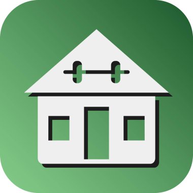 Kişisel ve Ticari Kullanım için Jimnastik Vektörü Glyph Gradyan Arkaplan Simgesi