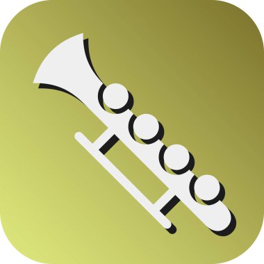 Kişisel ve Ticari Kullanım İçin Klarnet Vektörü Glyph Gradyan Arkaplan Simgesi