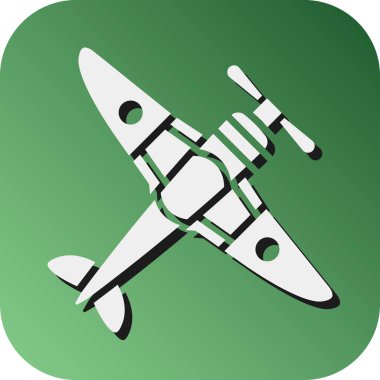 Kişisel ve ticari kullanım için Uçak Vektörü Glyph Gradyan Arkaplan Simgesi