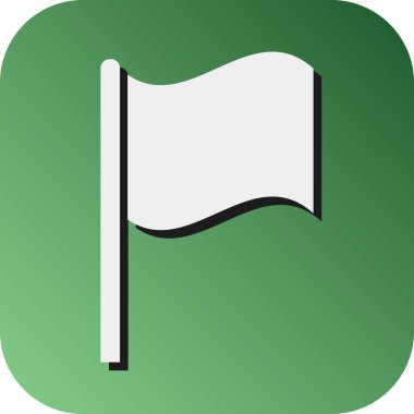 Kişisel ve Ticari Kullanım için Bayrak Vektörü Glyph Gradyan Arkaplan Simgesi