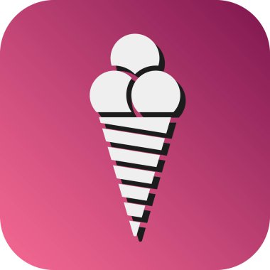 Kişisel ve ticari kullanım için Dondurma Vektörü Glyph Gradyan Arkaplan Simgesi