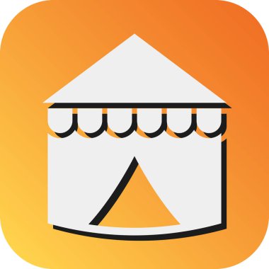 Kişisel ve ticari kullanım için Sirk Çadırı Vektörü Glyph Gradyan Arkaplan Simgesi