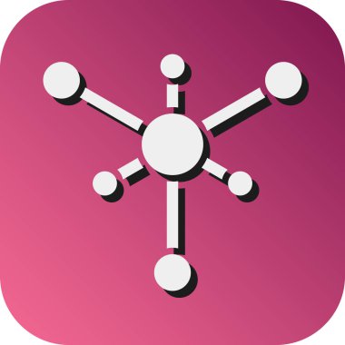 Kişisel ve Ticari Kullanım için Ağ Vektörü Glyph Gradyan Arkaplan Simgesi