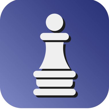 Kişisel ve ticari kullanım için Piyon Vektörü Glyph Gradyan Arkaplan Simgesi