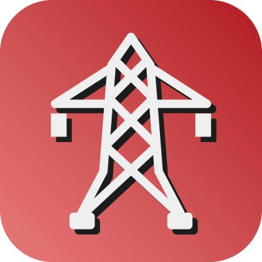 Kişisel ve ticari kullanım için Tower Vector Glyph Gradyan Arkaplan Simgesi