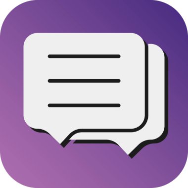 Kişisel ve ticari kullanım için Sohbet Vektörü Glyph Gradyan Arkaplan Simgesi