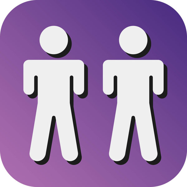 Friends Vector Glyph Gradient Background Icon For Personal And Commercial Use