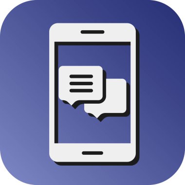 Kişisel ve ticari kullanım için Sohbet Vektörü Glyph Gradyan Arkaplan Simgesi