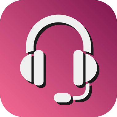 Kişisel ve Ticari Kullanım İçin Müşteri Hizmetleri Vektörü Glyph Gradyan Arkaplan Simgesi