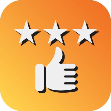 Kişisel ve Ticari Kullanım İçin İyi İnceleme Vektörü Glyph Gradyan Arkaplan Simgesi