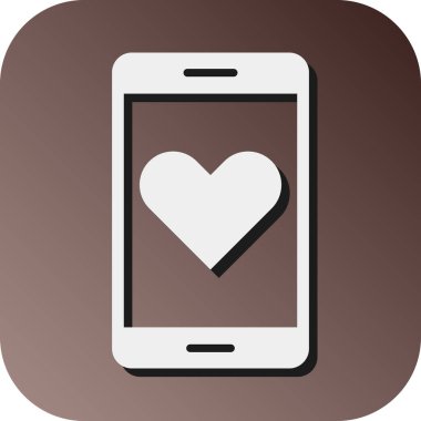 Kişisel ve ticari kullanım için Kalp Vektörü Glyph Gradyan Arkaplan Simgesi