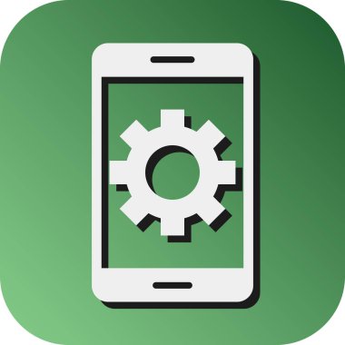 Kişisel ve Ticari Kullanım İçin Cep Telefonu Desteği Vektör Gradyan Arkaplan Simgesi