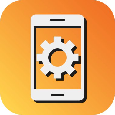 Kişisel ve ticari kullanım için Vektör Glyph Gradyan Arkaplan Simgesi Ayarlanıyor