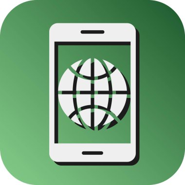 Kişisel ve Ticari Kullanım İçin Dünya çapında Destek Vektörü Glyph Gradyan Arkaplan Simgesi