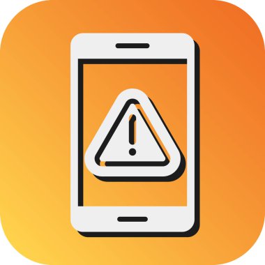 Kişisel ve Ticari Kullanım için Hata Vektörü Glyph Gradyan Arkaplan Simgesi