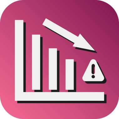 Kişisel ve Ticari Kullanım için İş Riski Vektörü Glyph Gradyan Arkaplan Simgesini Azalt