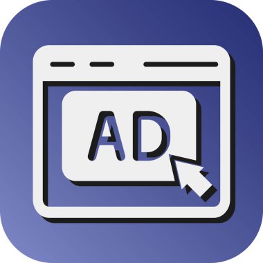 Kişisel ve Ticari Kullanım İçin Reklam Vektörü Glyph Gradyan Arkaplan Simgesi