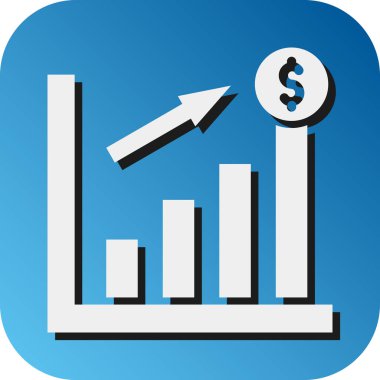 Kişisel ve Ticari Kullanım İçin Yatırım Vektörü Gradyan Arkaplan Simgesi