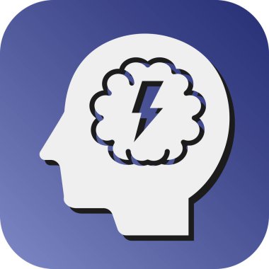 Kişisel ve ticari kullanım için Zihin Gücü Vektörü Glyph Gradyan Arkaplan Simgesi