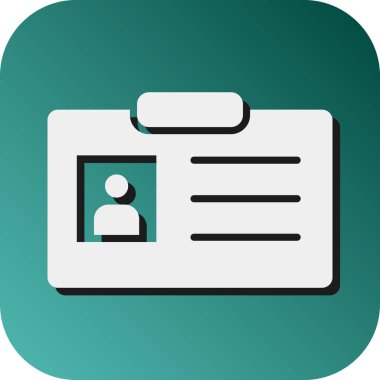 Kişisel ve Ticari Kullanım için Kimlik Kartı Vektör Gradyan Arkaplan Simgesi